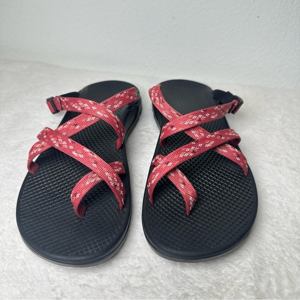 Chaco Arch Support Women's Sandals in Pink Adjustable Straps in Black Sole W9 - Picture 3 of 15